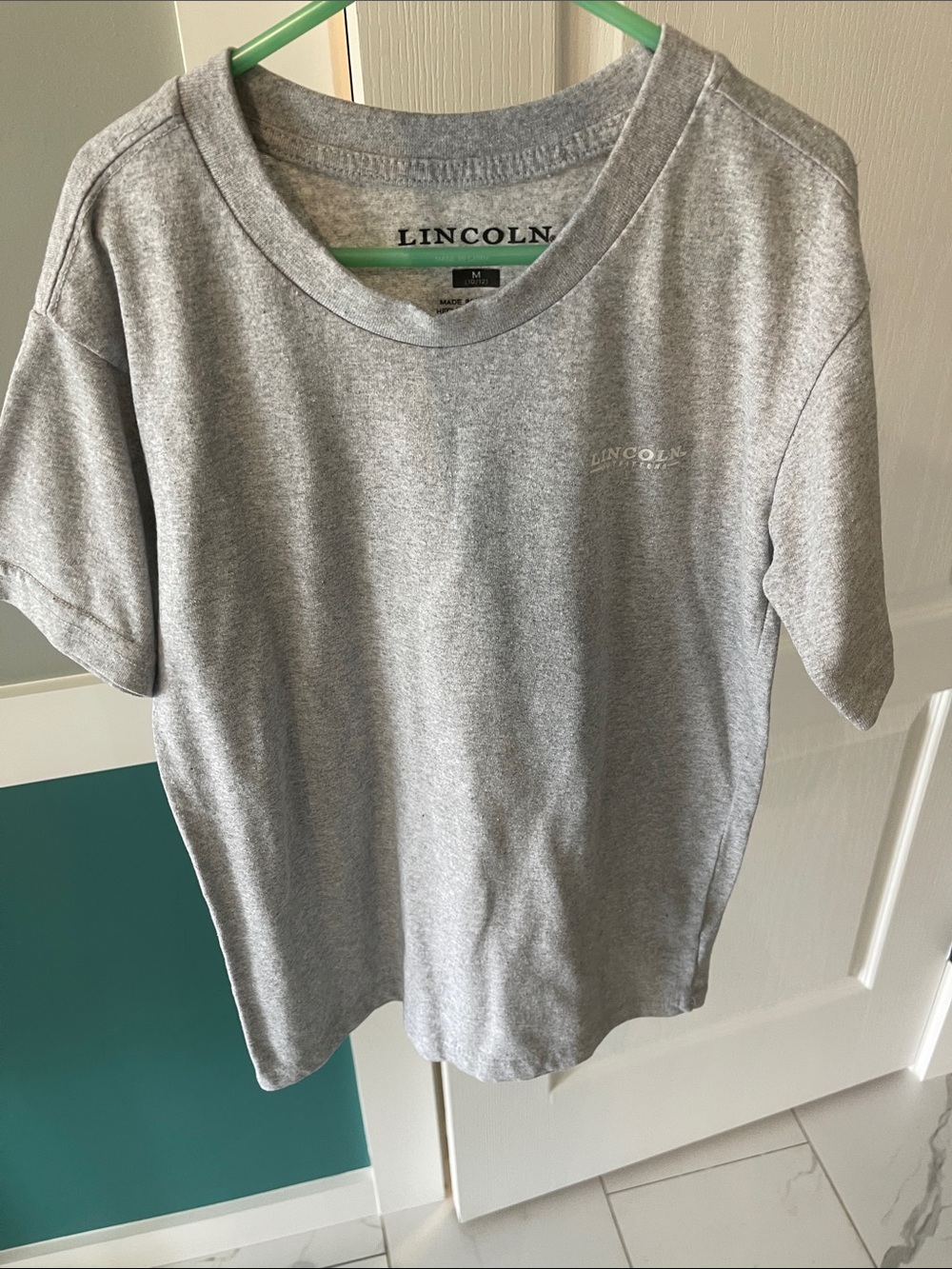 Lincoln Grey Short Sleeve Kids Tee